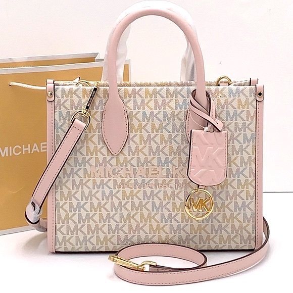 MICHAEL KORS MIRELLA SMALL
SHOPPER TOP ZIP XBODY POWDER
BLUSH MULTI SIGN… - Picture 1 of 16